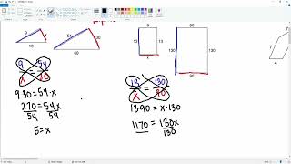 7-2: Find the missing measures of similar figures. #5