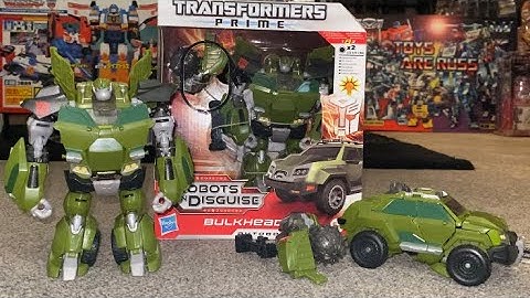 Transformers Prime voyager Bulkhead review. Animated robots in disguise legacy collection comparison