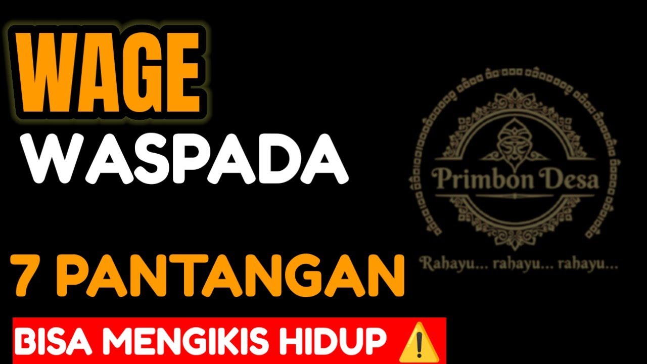 WETON WAGE ⚠️ 7 Larangan Leluhur Ini Tidak Menghukum ❌ Tapi Menghancurkan Hidup Perlahan❌