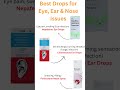 Eye, Ear &amp; Nose Problems? Best Drops That Doctors Use #viral #healthtips #youtubeshorts #healthyfood