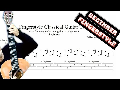 TOP 10 easy fingerstyle classical guitar tabs in 2021