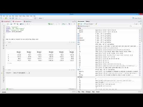 How to Add a New Record to an Existing Data Set in R. [HD]