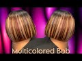 Multicolored Middle Part Quickweave Bob
