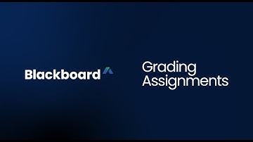 Grading Assignments in Blackboard