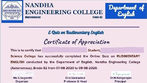 ONLINE CERTIFICATE QUIZ l RUDIMENTARY ENGLISH QUIZ l ONLINE QUIZ CERTIFICATE l ENGLISH QUIZ #English