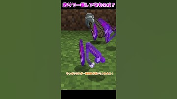 【マイクラ】釣りでゲットできる一番レアなアイテムを知っていますか？？？？？【ゆっくり実況】【マインクラフト】#Shorts