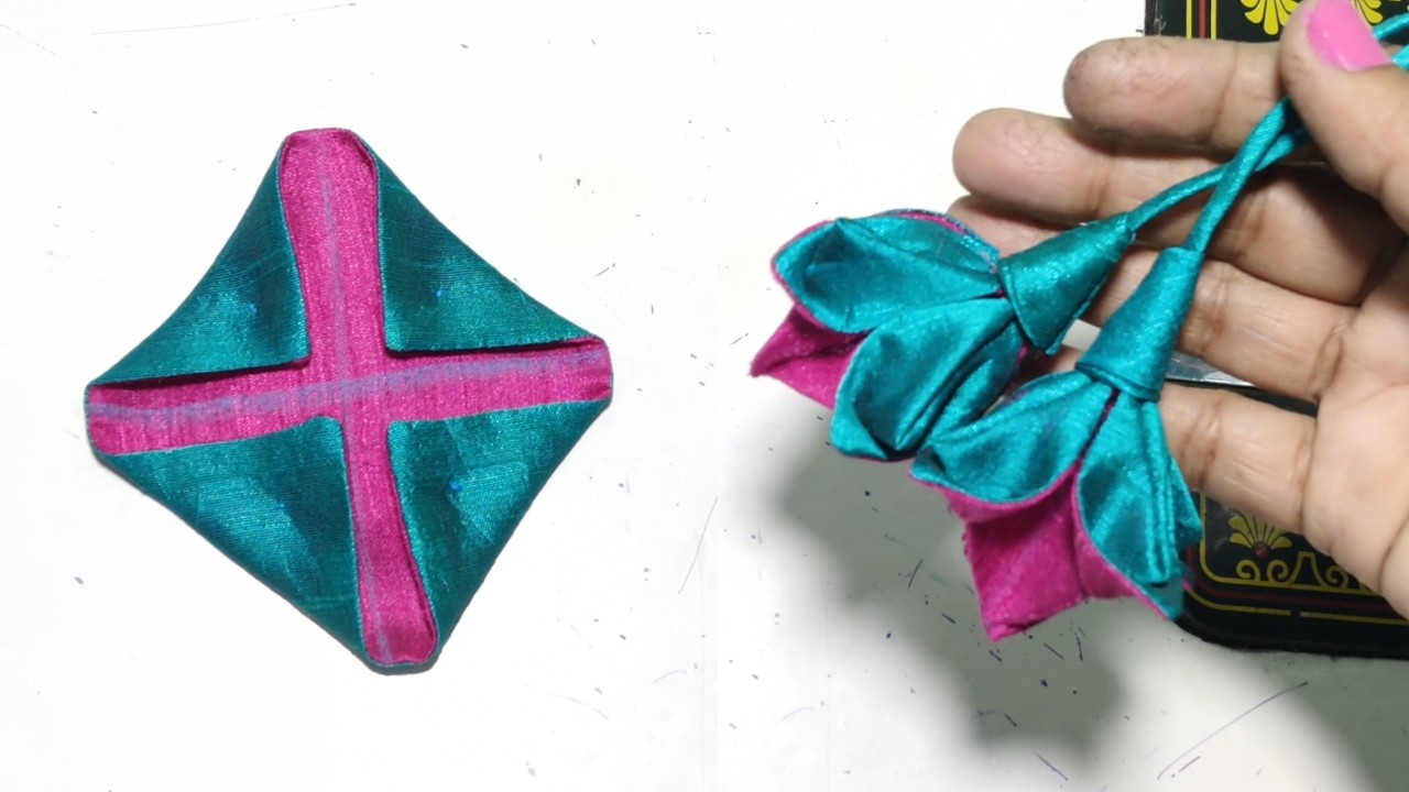 New and Unique Blouse Latkan / Blouse Flower Latkan Design / Fabric Latkan Cutting and Stitching