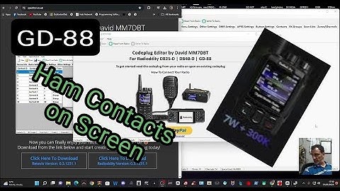 RADIODDITY - GD88 , IMPORT HAM CONTACTS 2024 -(MM7DBT Software )