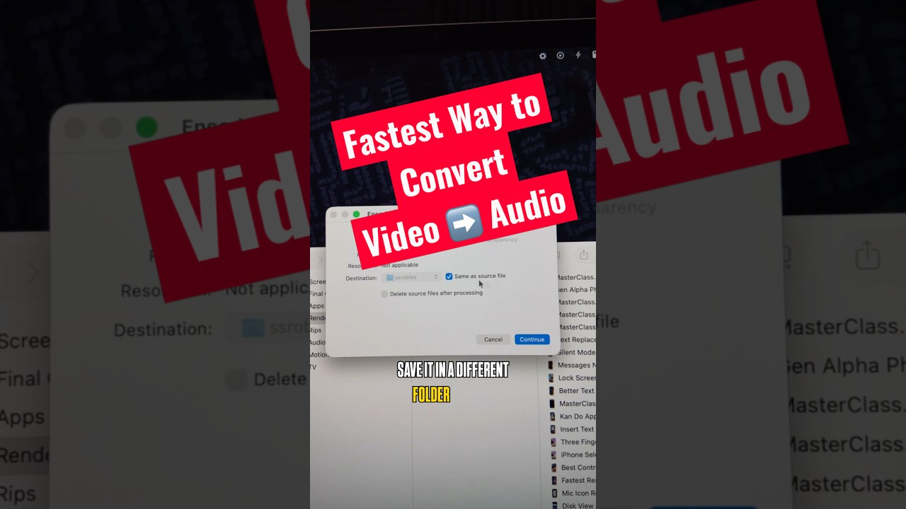 Fastest Way to Convert Video to Audio on Mac #mactips