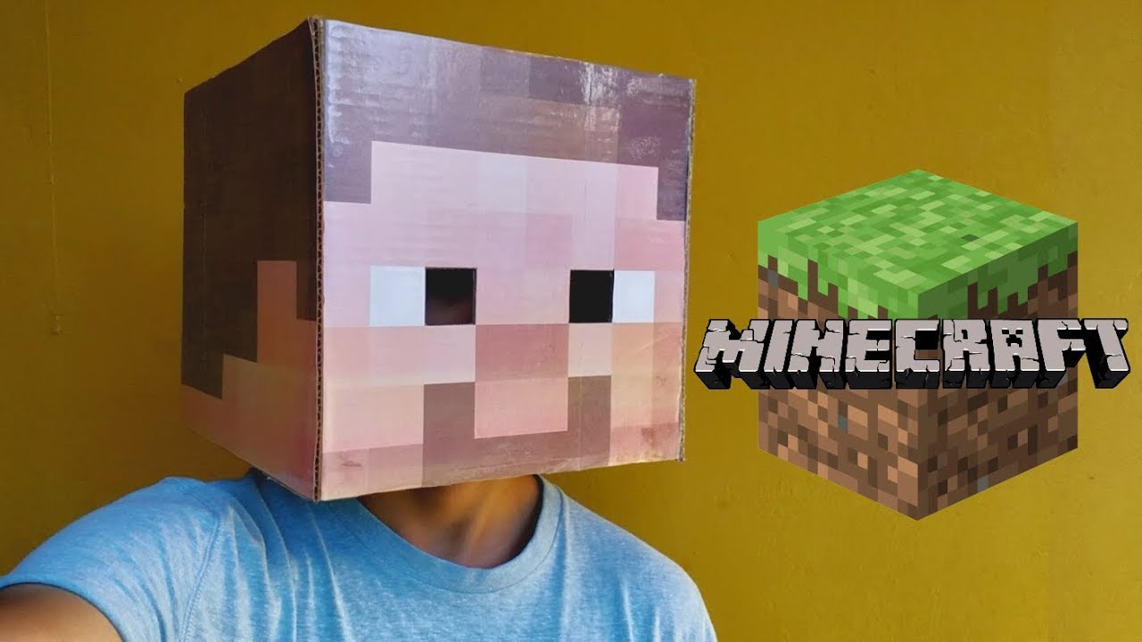 hacer una máscara de Minecraft Steve Momuscraft YouTube