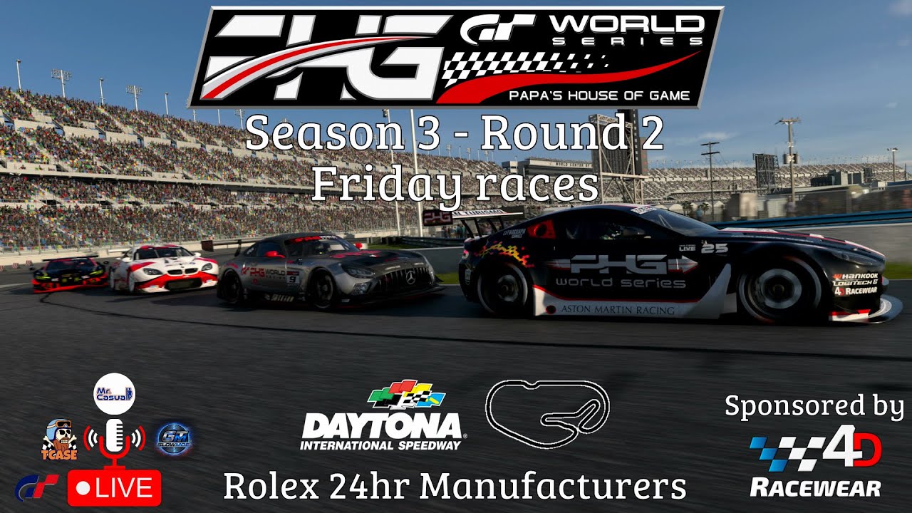 Gran Turismo 7 LIVE - PHG World Series - Season 3 Round 2 @ Daytona - Friday Races