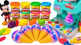 How to make Kinetic Sand Ice Cream & Play-Doh Galaxy ASMR 🌈 Kinetic Sand ASMR