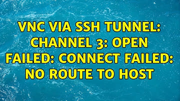VNC via SSH tunnel: channel 3: open failed: connect failed: No route to host (3 Solutions!!)