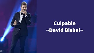 Culpable - David Bisbal (letra)