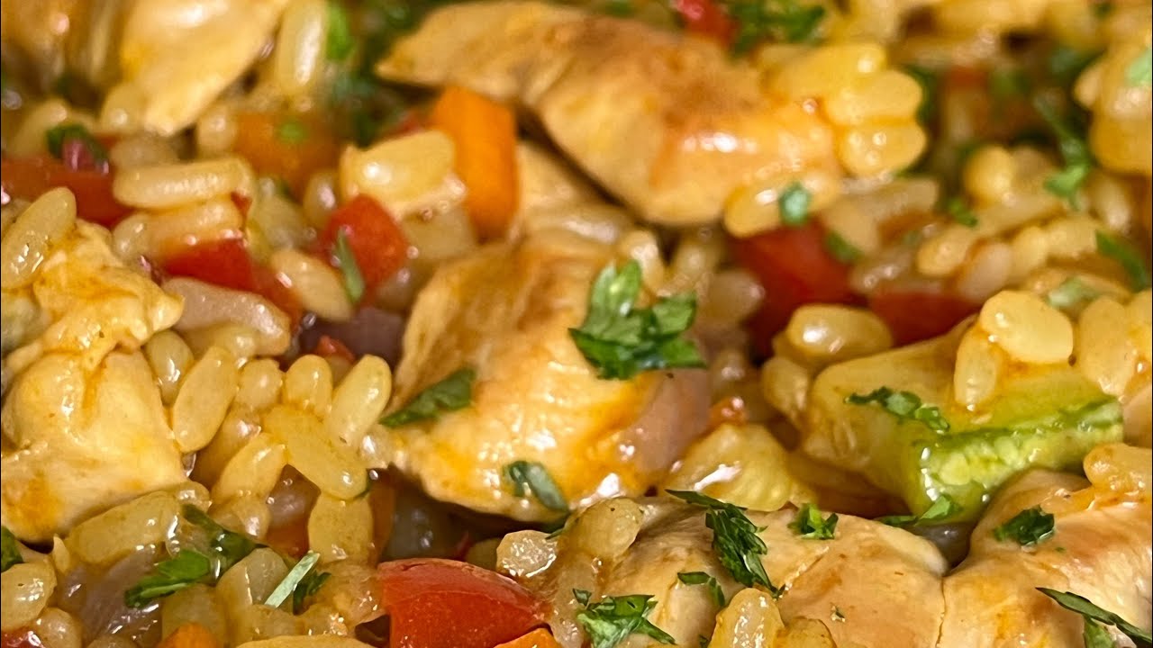 RISO CON VERDURE E POLLO ALLA MAROCCHINA
