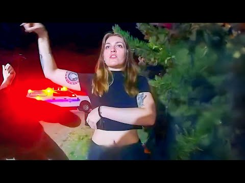 Drunk Woman Goes Full PSYCHO After Car Crash! | Tehachi, California