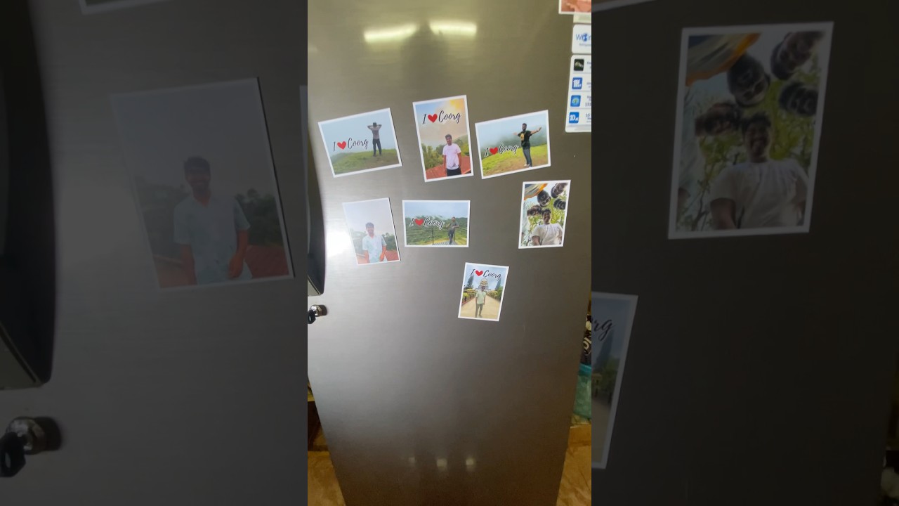 📸 DIY “I ❤️ Coorg” Fridge Photo Magnets | Personalized Travel Souvenirs