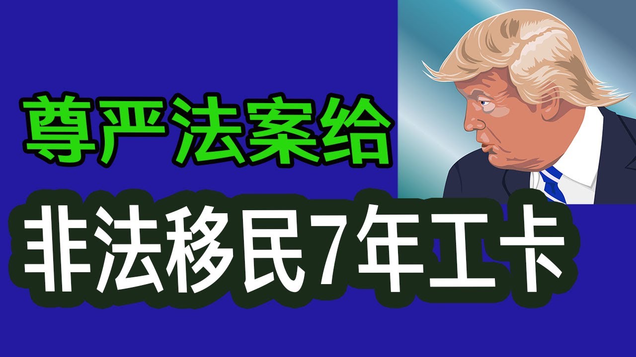 尊严法案给非法移民7年工卡!