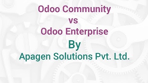 Odoo Community vs Odoo Enterprise | Apagen Solutions Pvt. Ltd. (Odoo Service Provider)