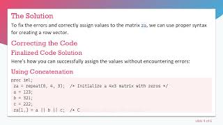 Fixing Matrix Assignment Errors in The IML Procedural Code