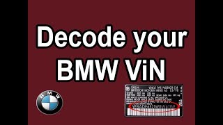 How to Decode BMW ViN screenshot 2