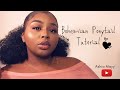 FREETRESS BOHEMIAN FRO PONYTAIL  Hair Tutorial  & Detailed Edge Routine | NO HEAT