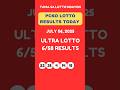 ULTRA LOTTO 6 58 DRAW RESULTS TODAY JULY 06 2025 ULTRA LOTTO 6 58 DRAW RESULTS TODAY JULY 06 2025