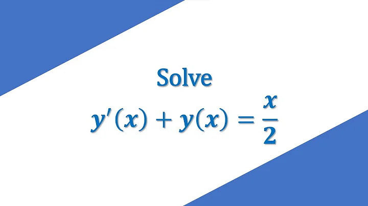 【詳細解題動畫】提要014：Solve y’ + y = x/2▕ 授課老師：中華大學土木系呂志宗特聘教授