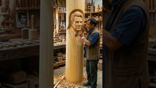 This man is making the statue of Dharmendra Ji with all his heart and hard work.#ai #viral #shorts