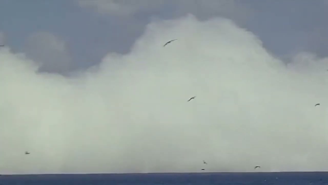 Nuclear bomb being detonated underwater (1958). 