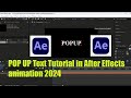 POP UP Text Tutorial in After Effects animation 2024