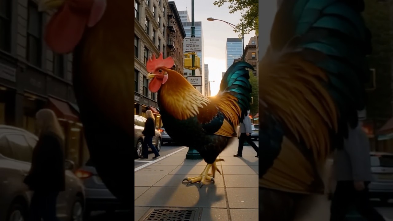 Cute friends surprised by a beautiful and adorable cat 😱👩🏻😵🐔🐓🐣🤣❤️😂