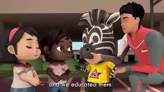 Mr Zebra Road Safety Cartoon Season 3 - Bicycle & Scooter Safety