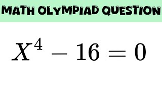 Math Olympiad Problem Solving| X^4-16=0 find x.