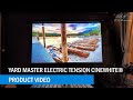 Elite screens yardmaster electric tension cinewhite indoor  outdoor projection screen