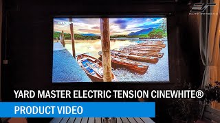 Elite Screens Yardmaster Electric Tension Cinewhite Indoor - Outdoor Projection Screen