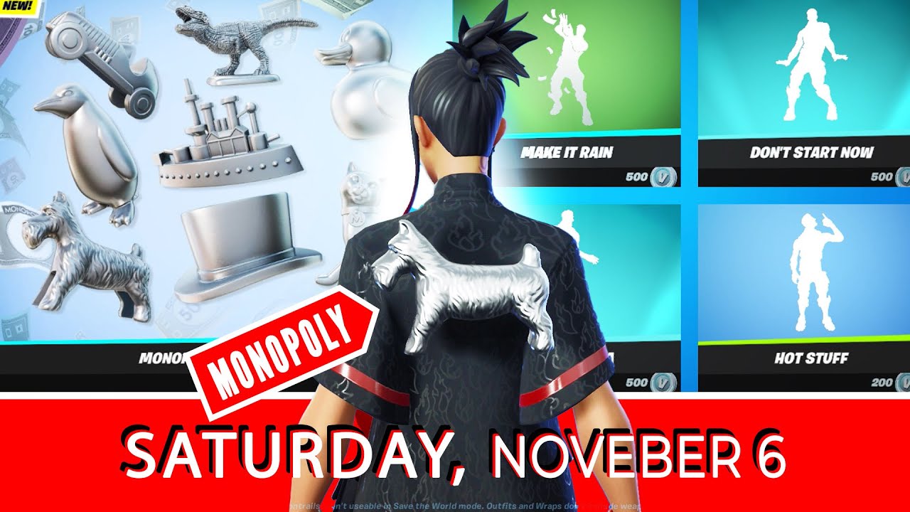 *NEW* MONOPOLY Back Bling & HOT STUFF Emote is back after 193 days - November 6 Item Shop