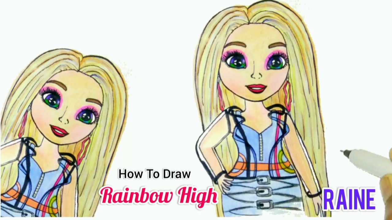 How To Draw Amaya Raine Rainbow High / Amaya Rainbow High Series 2