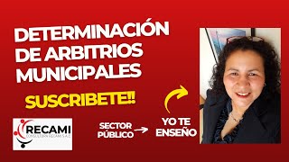 DETERMINACION DE ARBITRIOS MUNICIPALES, 1 Clase