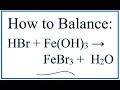 Balancing Chemical Reactions