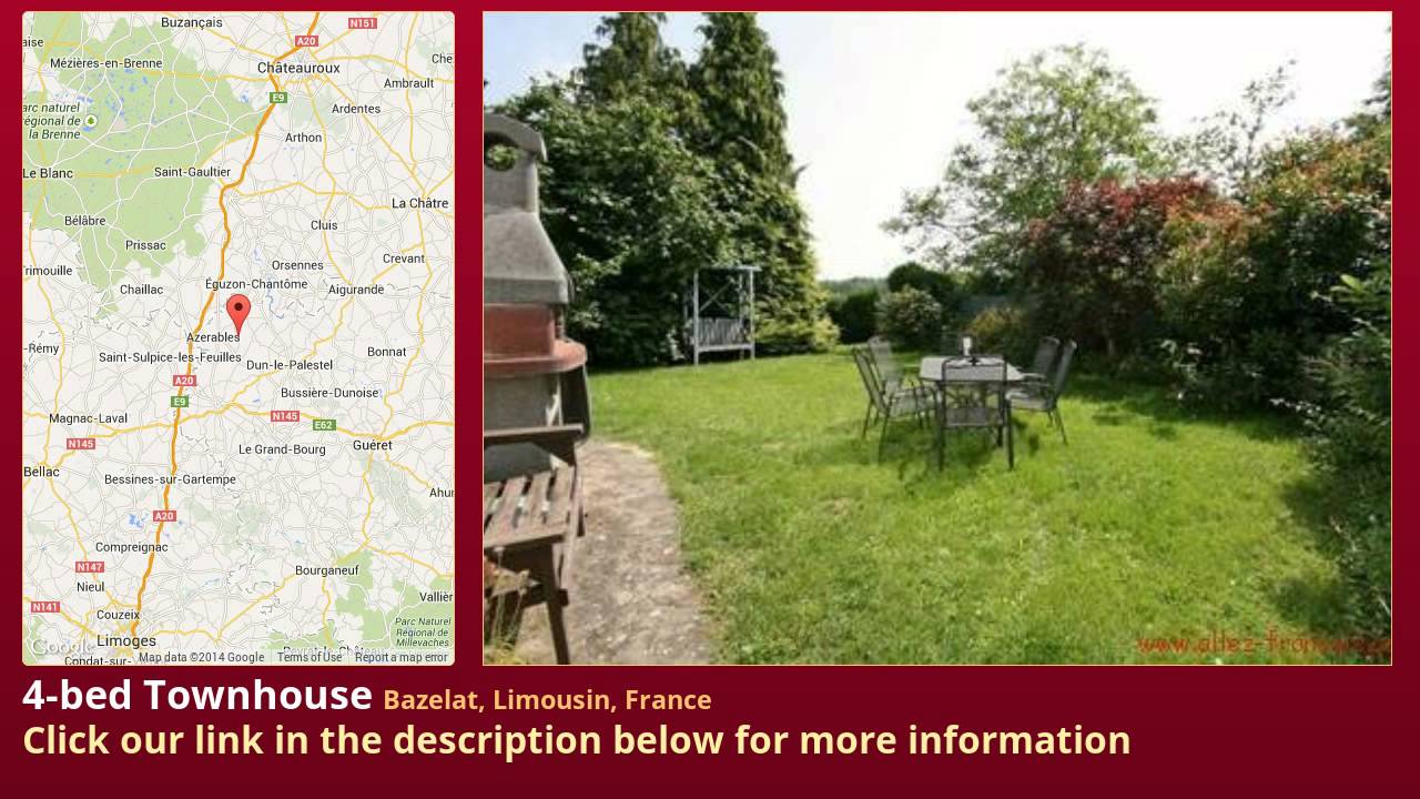 4-bed Townhouse for Sale in Bazelat, Limousin, France on frenchlife.biz townhouse vancouver