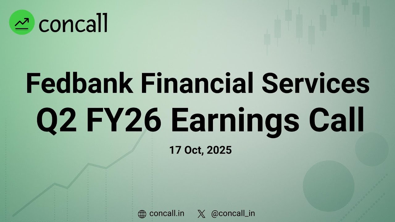 Fedbank Financial Services Q2 FY26 Earnings Conference Call | Concall.in
