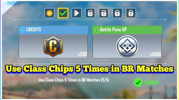 Call Of Duty Mobile Use Class Chips 5 Times in BR Matches Task Complete