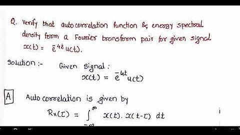 Autocorrelation and ESD Part I