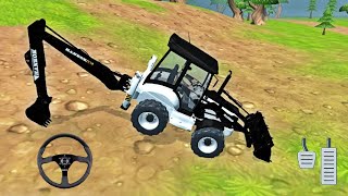 Jcb 3dx Backhoe Loader Driving Bus Simulator Indonesia Super White Jcb Driving Fun Gameplay screenshot 2