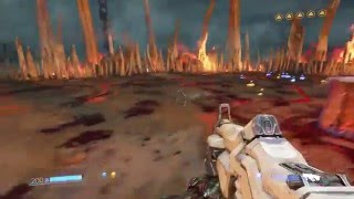 Doom 2016 - The Necropolis: Hell Guards Bossfight & ''Split'' Scene Fast Pace Action Gameplay