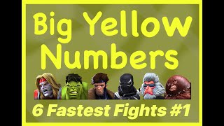 Big Yellow Numbers | 6 Fastest Fights of the Week #1   #marvelcontestofchampions #mcoc