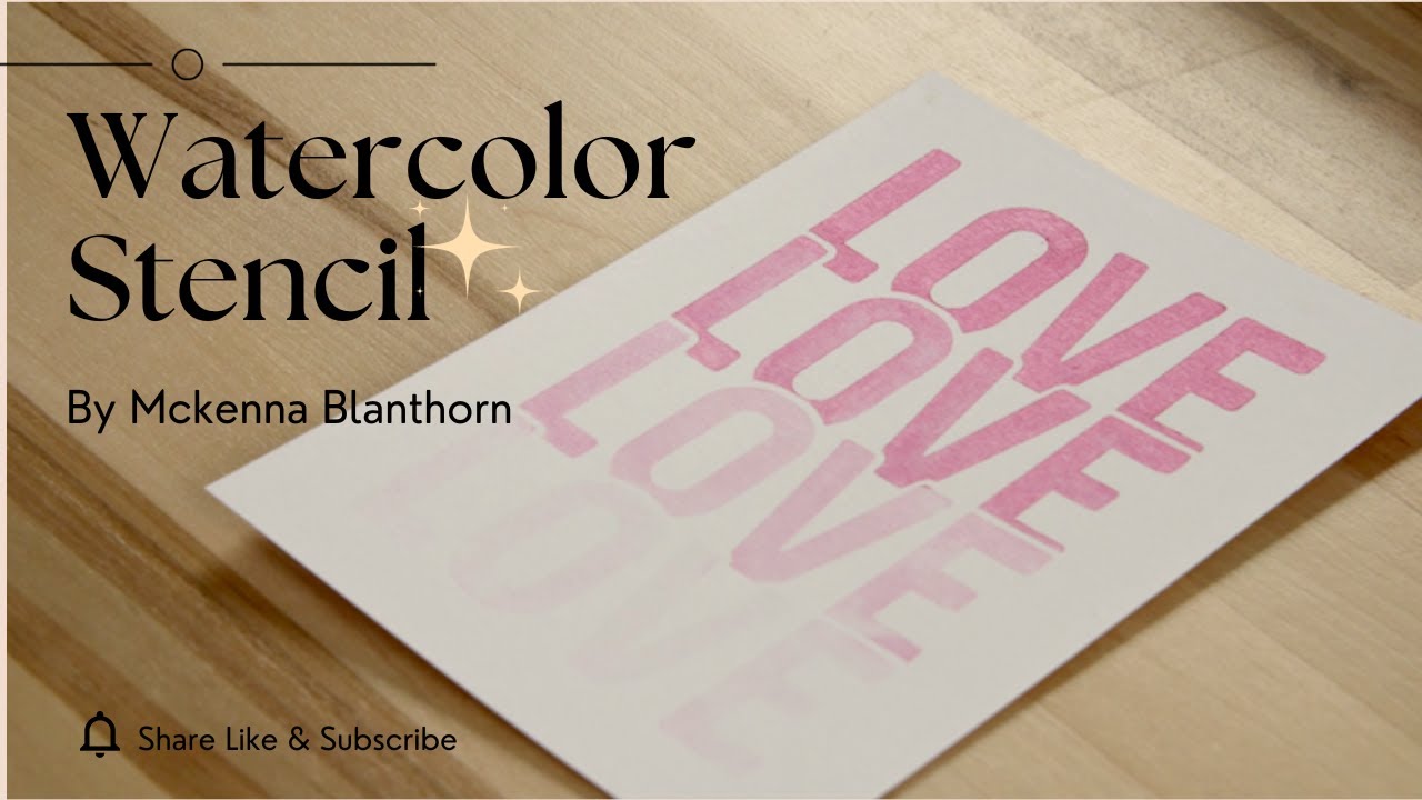 Craft Along | Watercolor Stencil Card - YouTube