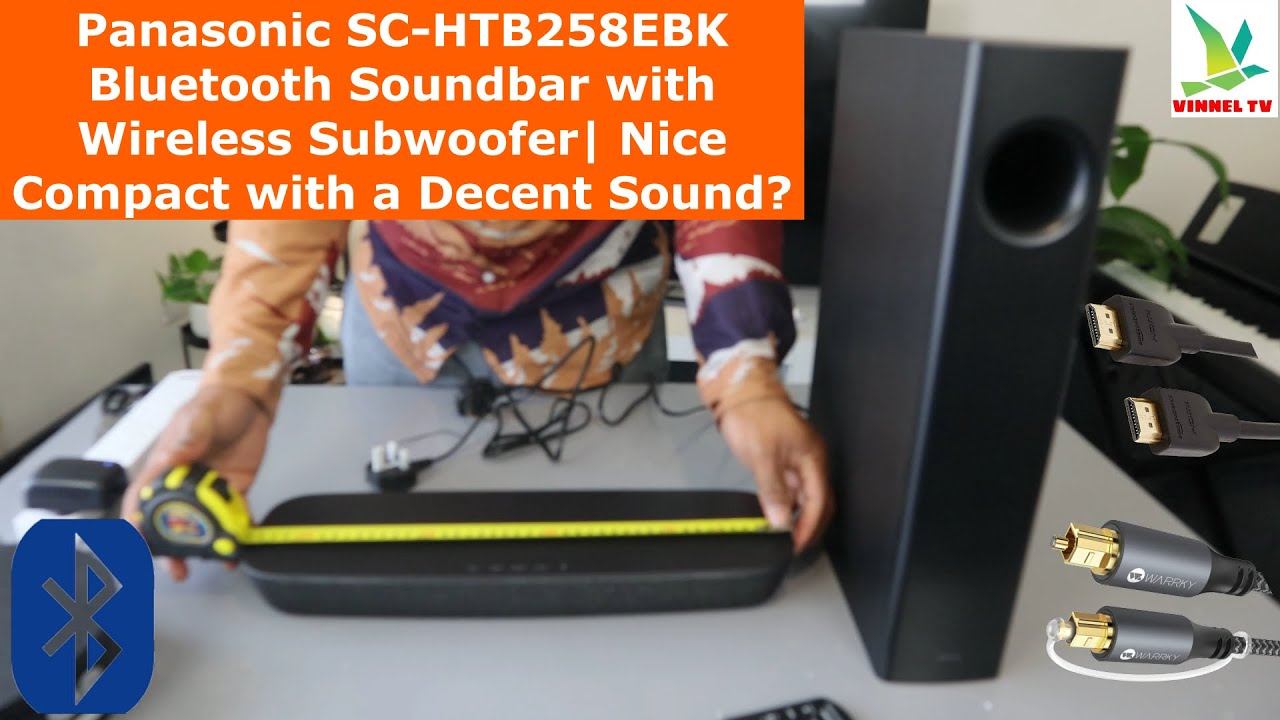 Panasonic SC-HTB258EBK Bluetooth Soundbar with Wireless Subwoofer| Nice  Compact with a Decent Sound? - YouTube