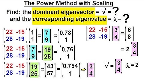 Linear Algebra: Ch 3 - Eigenvalues and Eigenvectors (23 of 35) The Power Method with Scaling